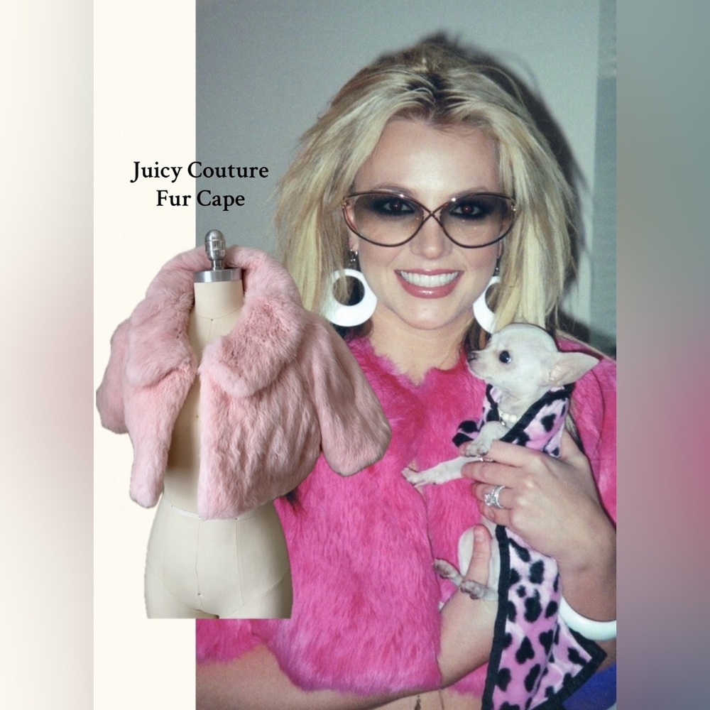 BRITNEY SPEARS JUICY COUTURE FUR CAPE - READ DESCRIPTION